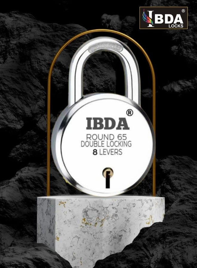 IBDA 2 Lock with Same Key | Double Locking | Steel Body | Common Key Padlock | Lock for Home, Shutter, gate, Door, kadi, Channel, Chain, Shop, Outdoor, Indoor | Same Key Lock Set of 2 with 3 Keys | - Image 5